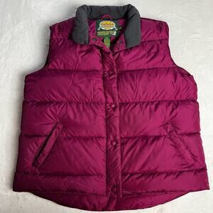 Cabela's Goose Down filled Puffer vest women's size Medium Maroon